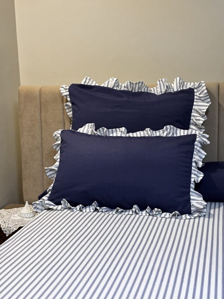 Navy Ruffle